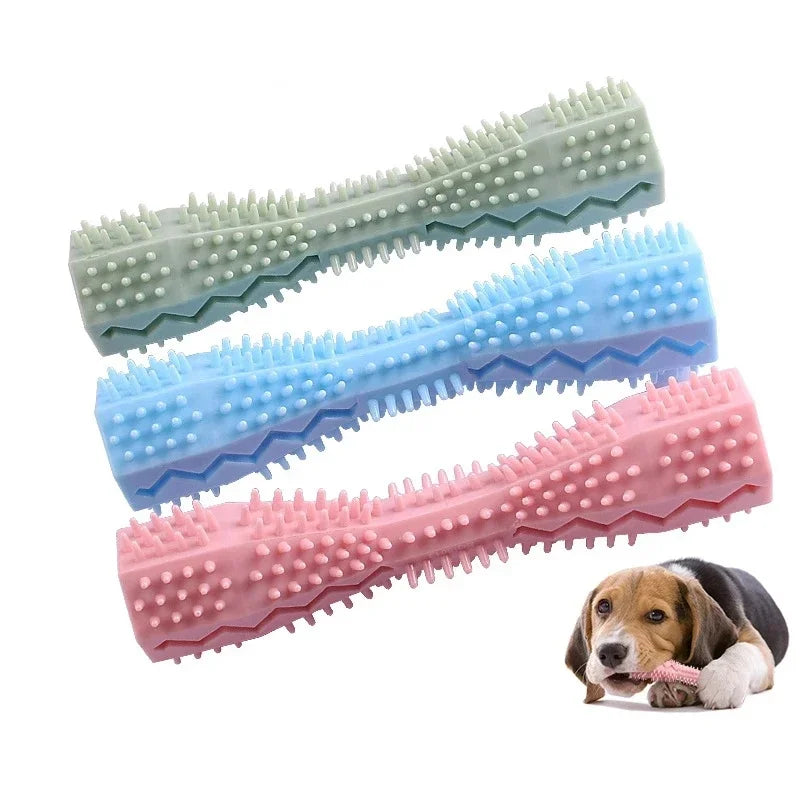 Pet Supplies Dog chew stick Bite resistant pet fun leaky food TPR Material Dog Toothbrush Grinding Teeth Cleaning Stick