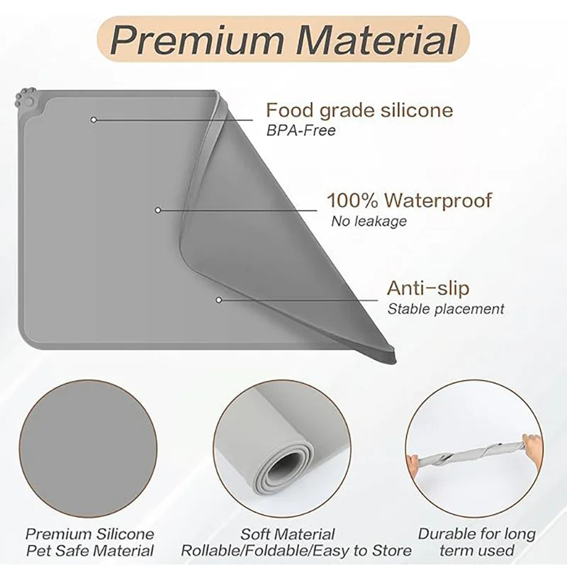 Waterproof Non-Slip Silicone Pet Mat - Keep Floors Clean!