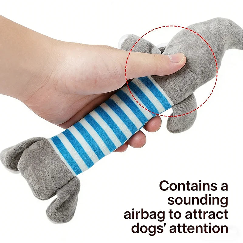 Durable Plush Duck Squeaky Dog Toy - Interactive Squeaker Chew Toy for Small & Medium Dogs, Teething Toy