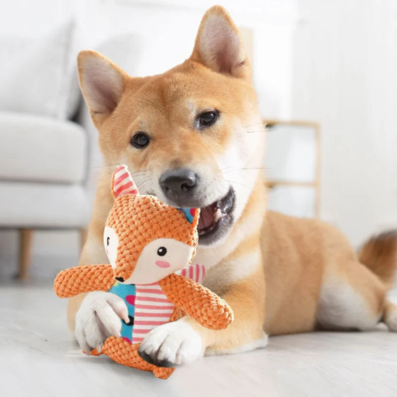 Soft Plush Squeaky Duck Dog Toy - Durable Teething & Chewing Toy for Small Dogs, Puppies & Cats
