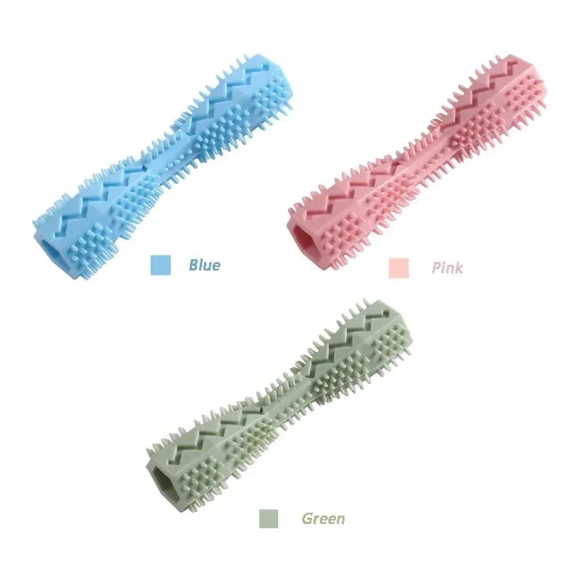 Pet Supplies Dog chew stick Bite resistant pet fun leaky food TPR Material Dog Toothbrush Grinding Teeth Cleaning Stick