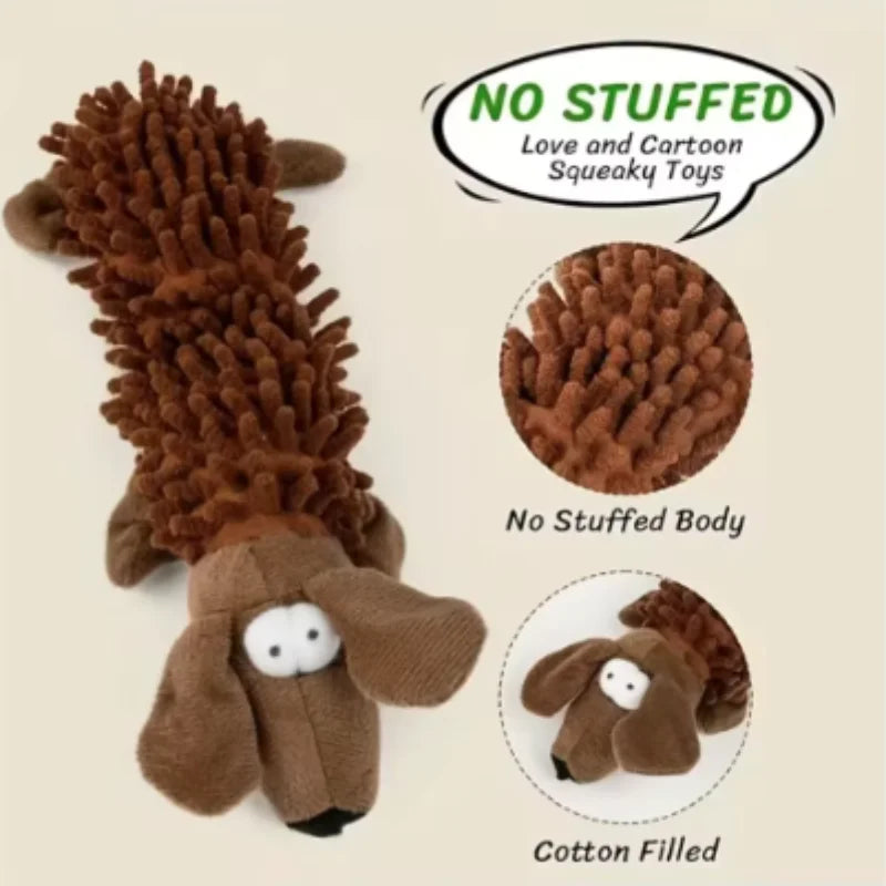 Soft Plush Squeaky Duck Dog Toy - Durable Teething & Chewing Toy for Small Dogs, Puppies & Cats