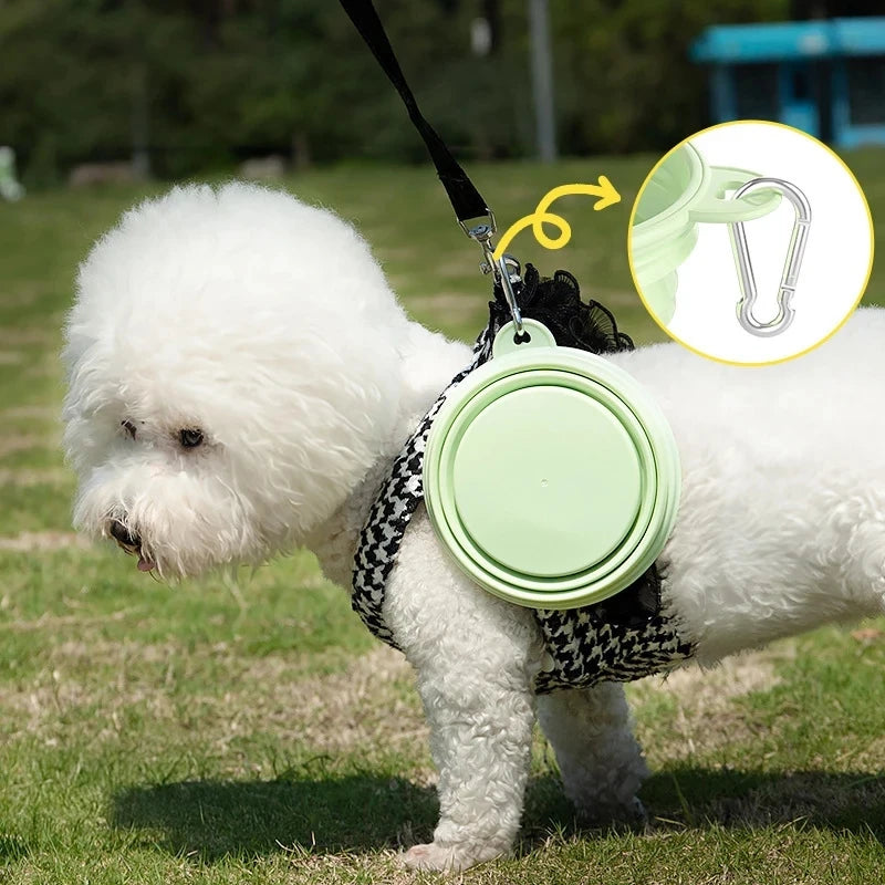 350ml & 1000ml Foldable Silicone Pet Bowl, Portable Outdoor Water & Food Bowl for Dogs Cats, Lightweight Travel Feeding Container
