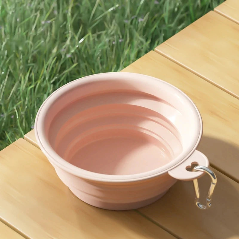 350ml & 1000ml Foldable Silicone Pet Bowl, Portable Outdoor Water & Food Bowl for Dogs Cats, Lightweight Travel Feeding Container