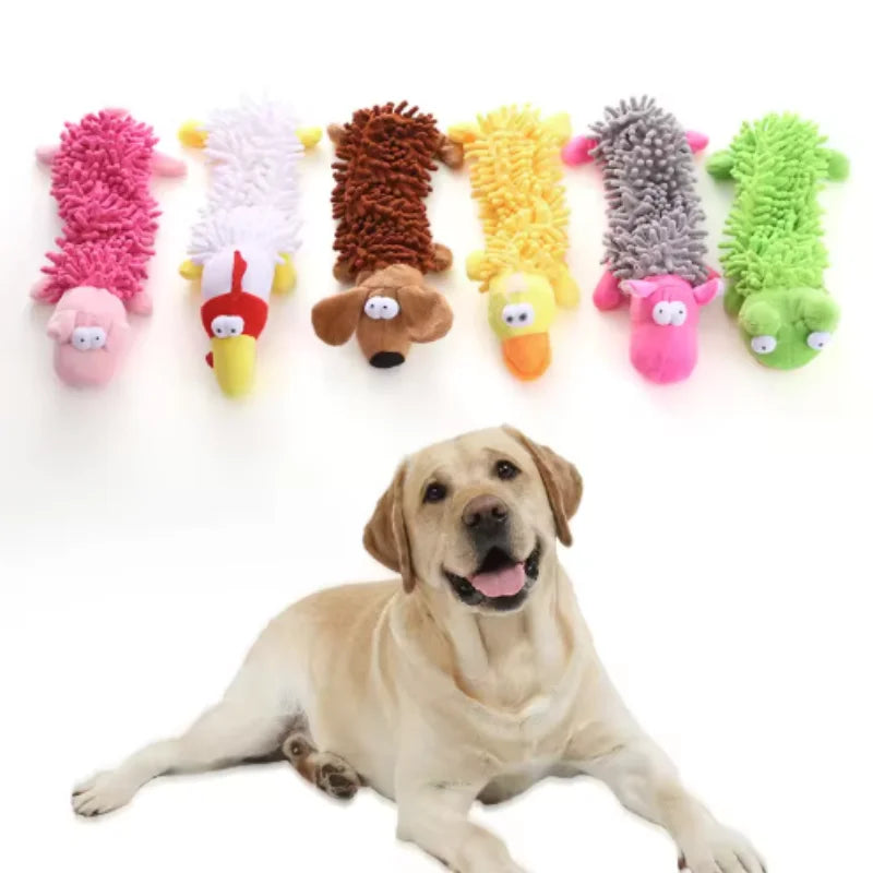 Soft Plush Squeaky Duck Dog Toy - Durable Teething & Chewing Toy for Small Dogs, Puppies & Cats