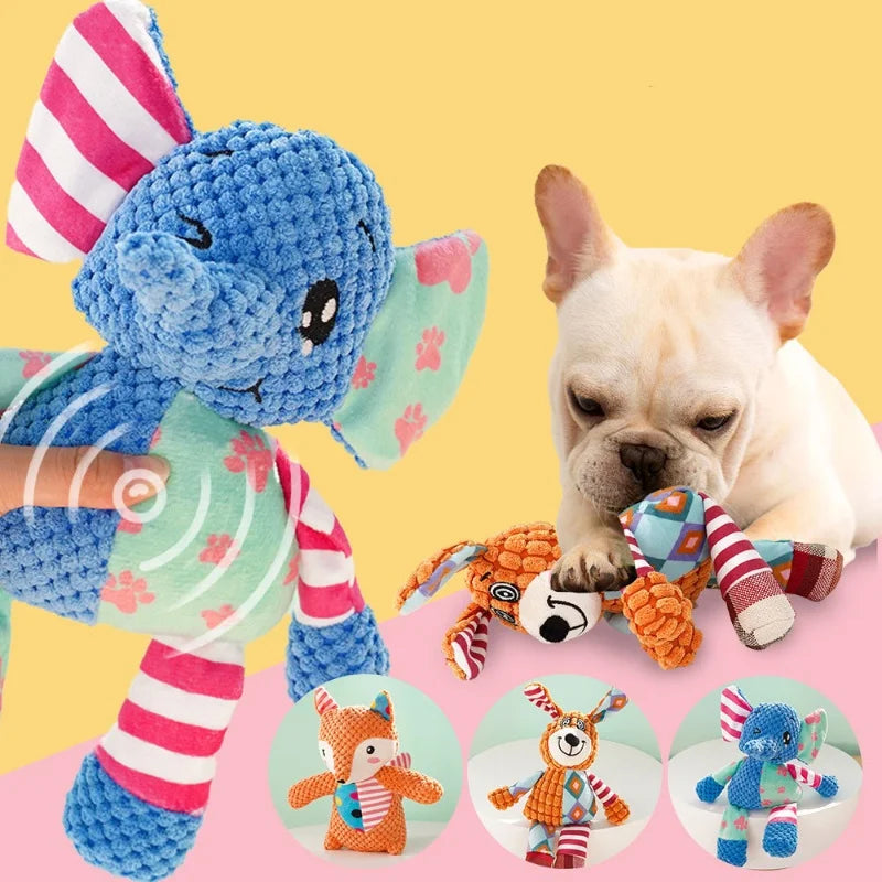 Soft Plush Squeaky Duck Dog Toy - Durable Teething & Chewing Toy for Small Dogs, Puppies & Cats