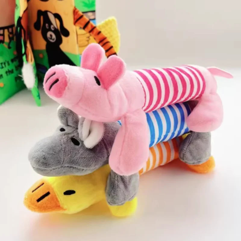 Soft Plush Squeaky Duck Dog Toy - Durable Teething & Chewing Toy for Small Dogs, Puppies & Cats