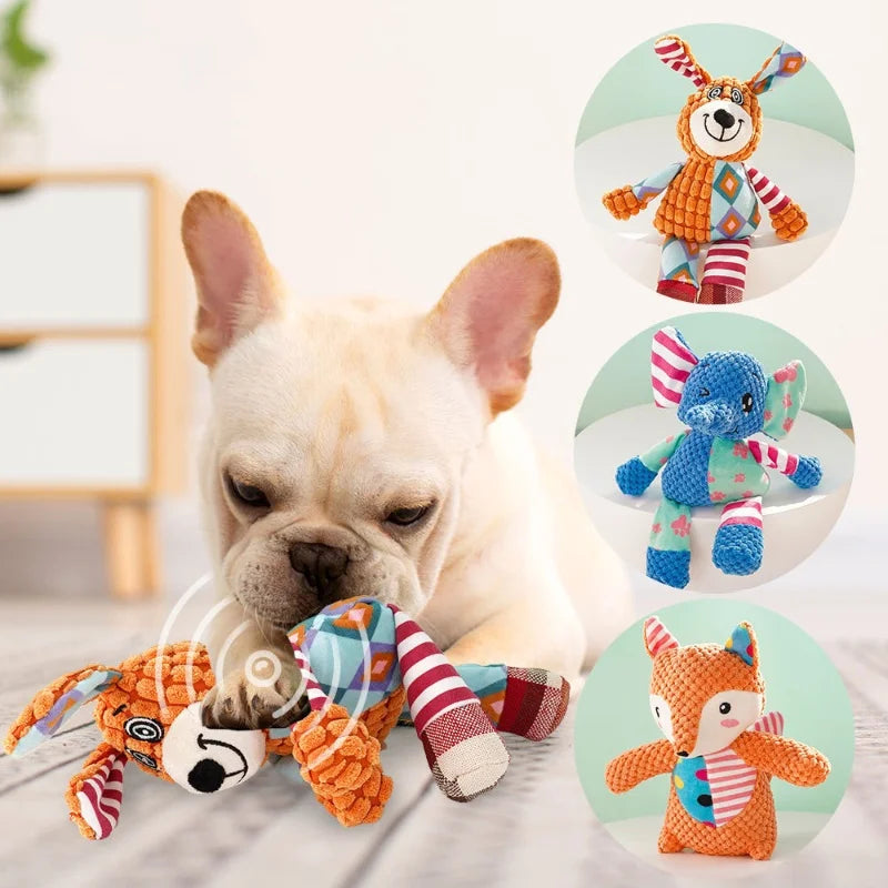 Soft Plush Squeaky Duck Dog Toy - Durable Teething & Chewing Toy for Small Dogs, Puppies & Cats