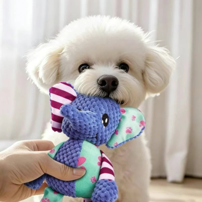 Soft Plush Squeaky Duck Dog Toy - Durable Teething & Chewing Toy for Small Dogs, Puppies & Cats