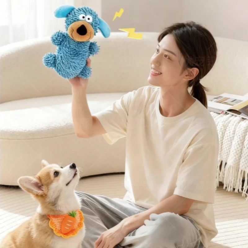Soft Plush Squeaky Duck Dog Toy - Durable Teething & Chewing Toy for Small Dogs, Puppies & Cats