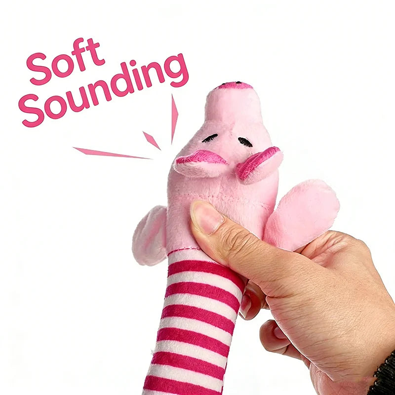 Durable Plush Duck Squeaky Dog Toy - Interactive Squeaker Chew Toy for Small & Medium Dogs, Teething Toy