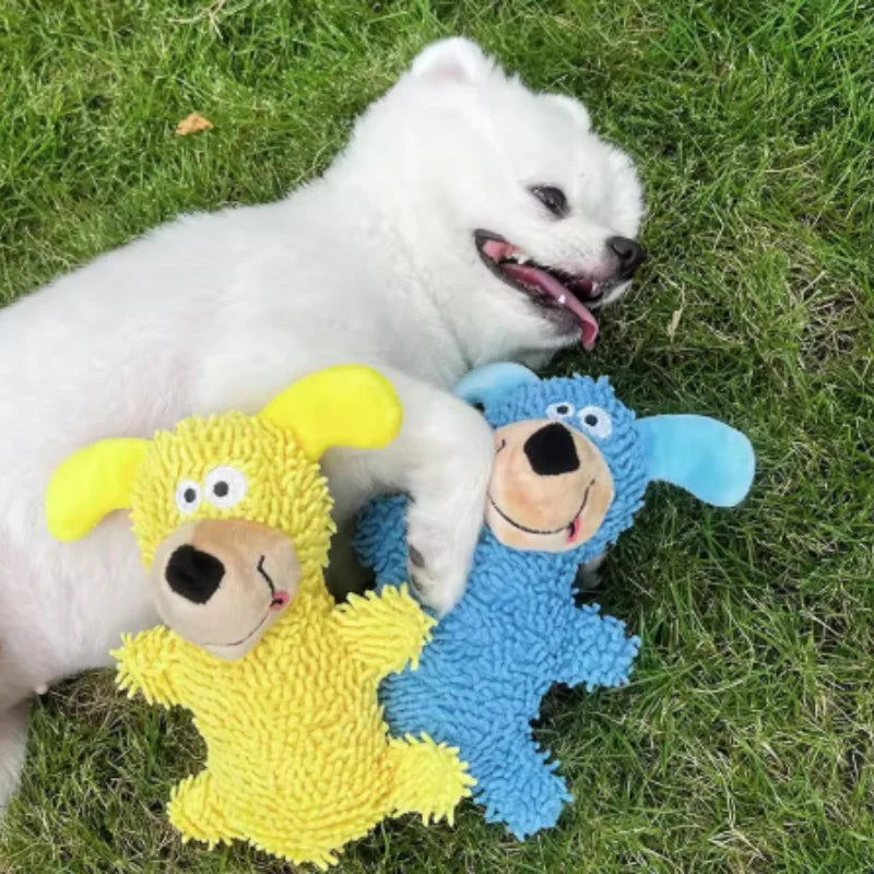 Soft Plush Squeaky Duck Dog Toy - Durable Teething & Chewing Toy for Small Dogs, Puppies & Cats