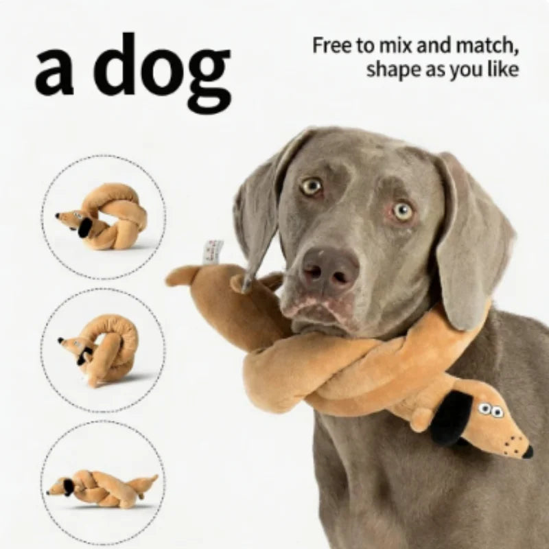 Soft Plush Squeaky Duck Dog Toy - Durable Teething & Chewing Toy for Small Dogs, Puppies & Cats
