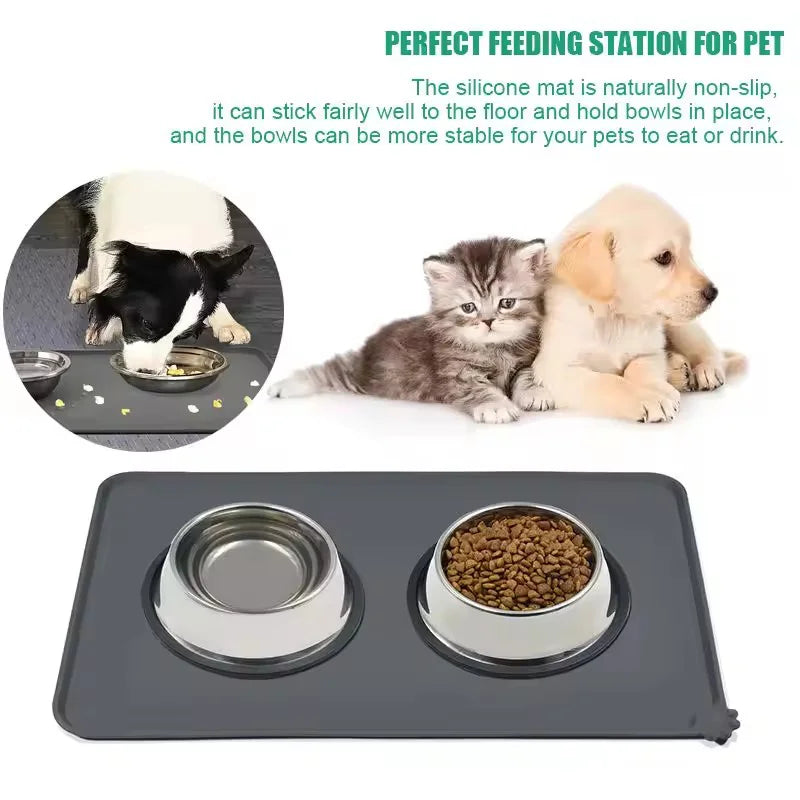 Waterproof Non-Slip Silicone Pet Mat - Keep Floors Clean!