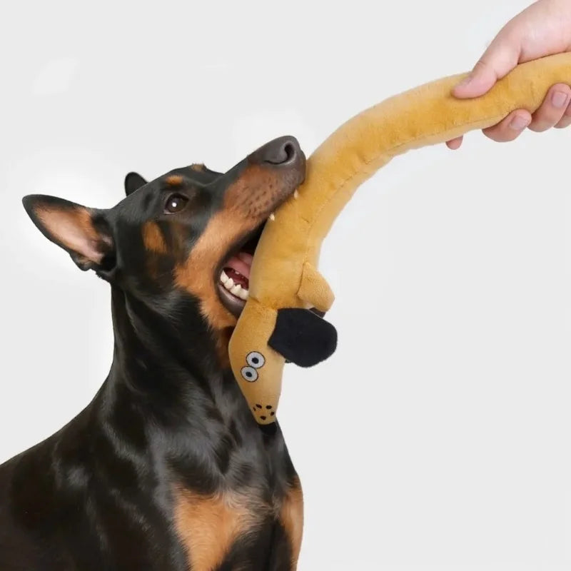 Soft Plush Squeaky Duck Dog Toy - Durable Teething & Chewing Toy for Small Dogs, Puppies & Cats