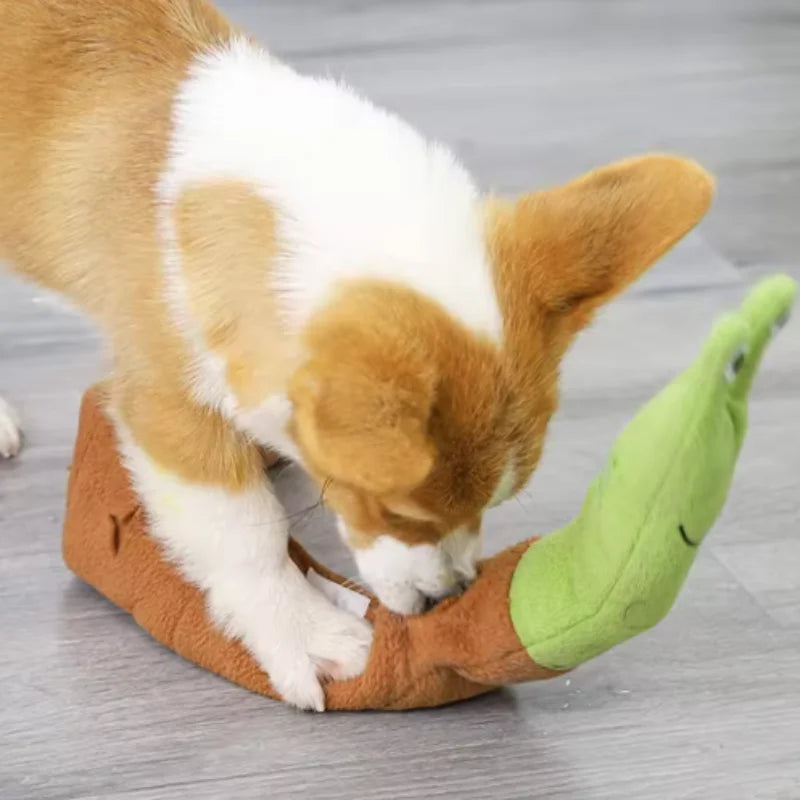 Soft Plush Squeaky Duck Dog Toy - Durable Teething & Chewing Toy for Small Dogs, Puppies & Cats