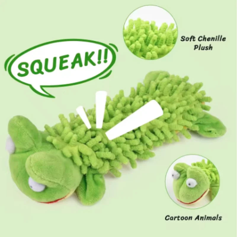Soft Plush Squeaky Duck Dog Toy - Durable Teething & Chewing Toy for Small Dogs, Puppies & Cats