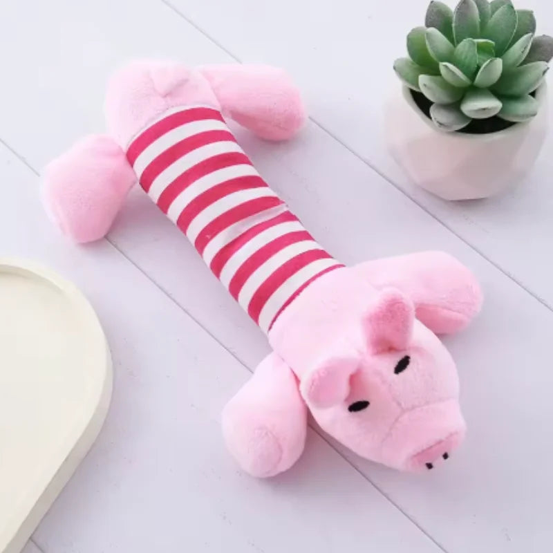 Soft Plush Squeaky Duck Dog Toy - Durable Teething & Chewing Toy for Small Dogs, Puppies & Cats