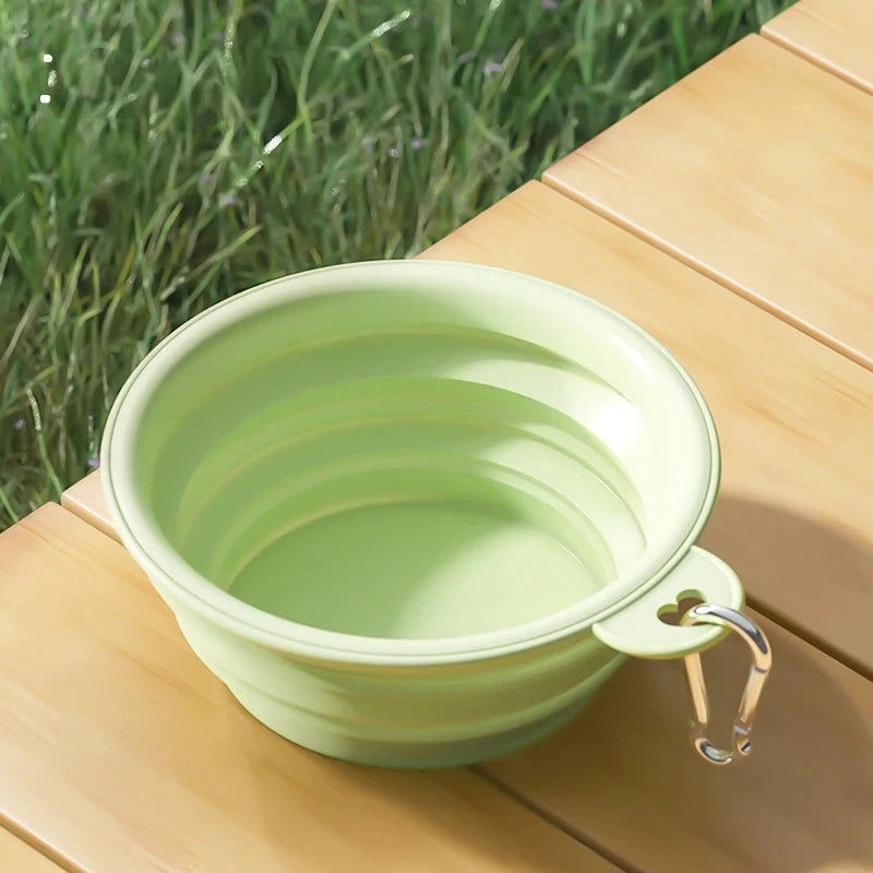 350ml & 1000ml Foldable Silicone Pet Bowl, Portable Outdoor Water & Food Bowl for Dogs Cats, Lightweight Travel Feeding Container