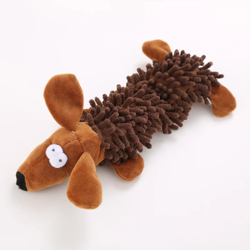 Soft Plush Squeaky Duck Dog Toy - Durable Teething & Chewing Toy for Small Dogs, Puppies & Cats